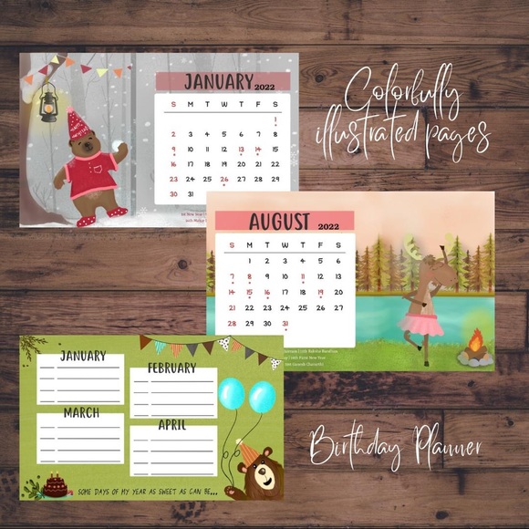 Beautiful 2022 calendar for kids - Picture 4 of 8